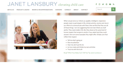Desktop Screenshot of janetlansbury.com